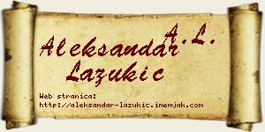 Aleksandar Lazukić vizit kartica